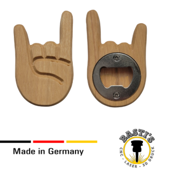 Flaschenöffner Metalhand